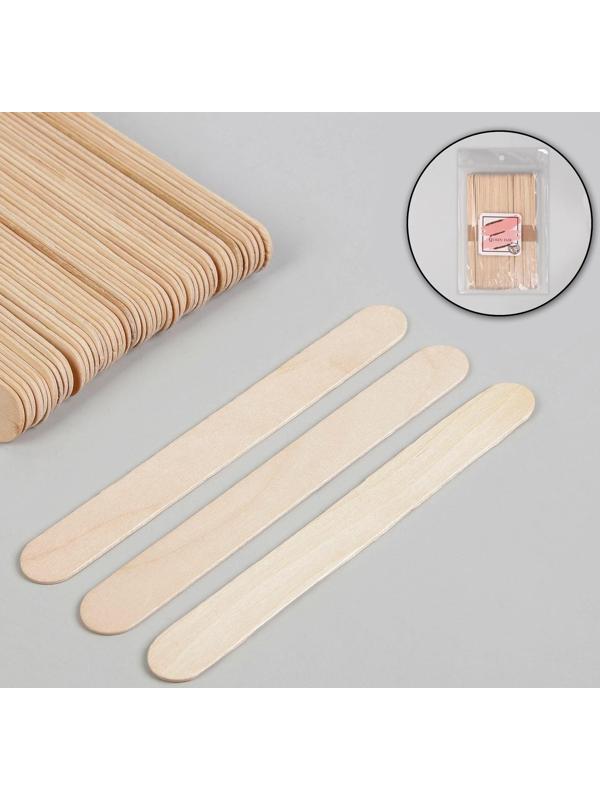 Шпатели для депиляции, деревянные, 14 × 1,6 см, 50 шт