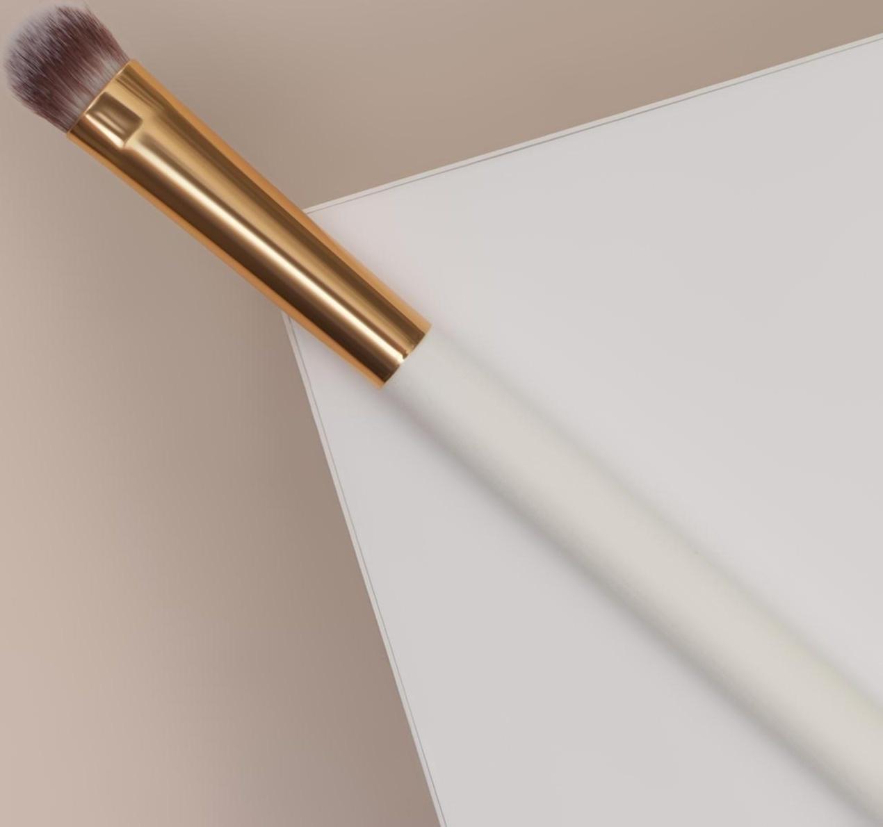 Кисть для макияжа «White», 17,5 см, цвет белый