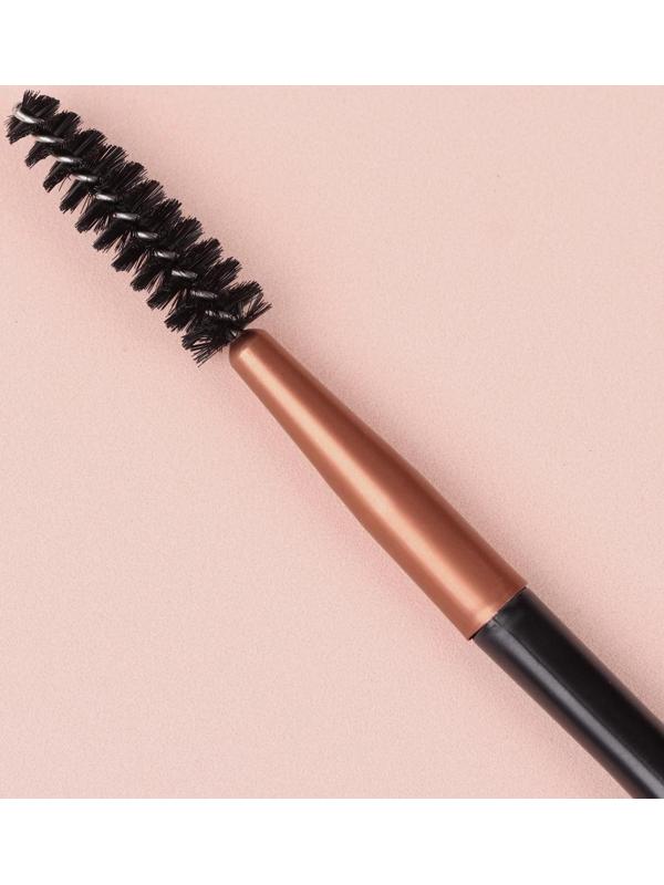 Щёточка для бровей и ресниц, 14,5 см, цвет чёрный/бронзовый