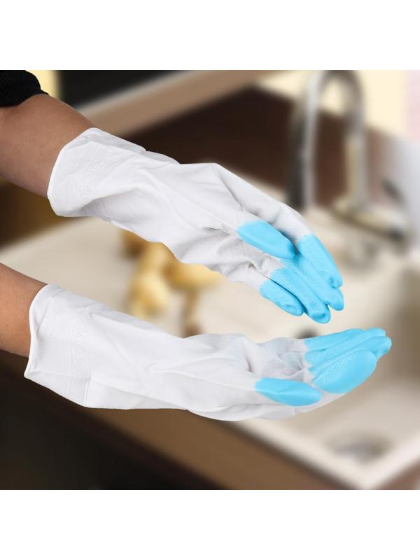 Перчатки хозяйственные Доляна, размер M, ПВХ, защитные, суперпрочные, 70 гр, цвет МИКС