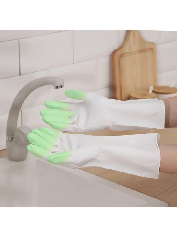 Перчатки хозяйственные Доляна, размер M, ПВХ, защитные, суперпрочные, 70 гр, цвет МИКС