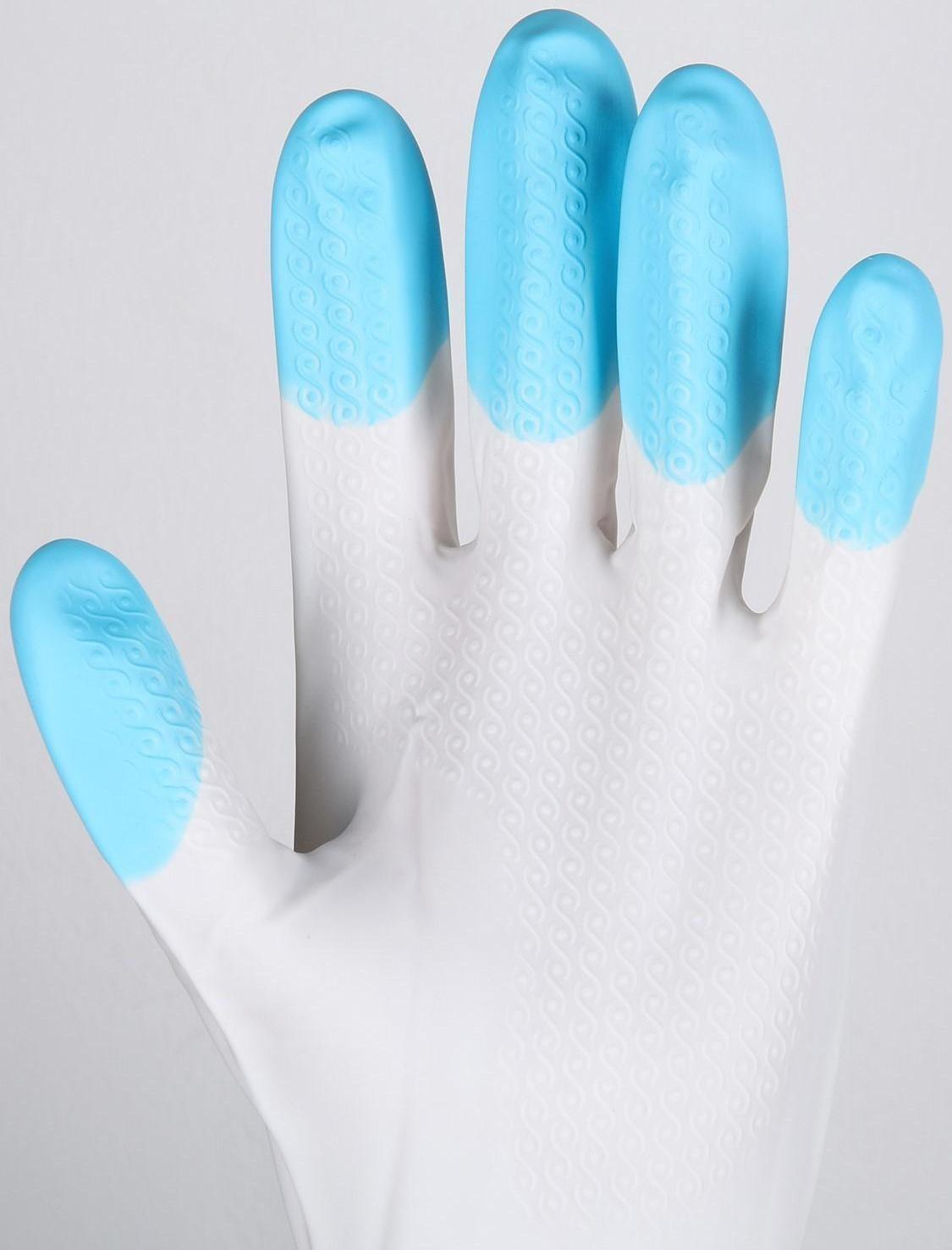 Перчатки хозяйственные Доляна, размер L, ПВХ, защитные, суперпрочные, 70 гр, цвет МИКС