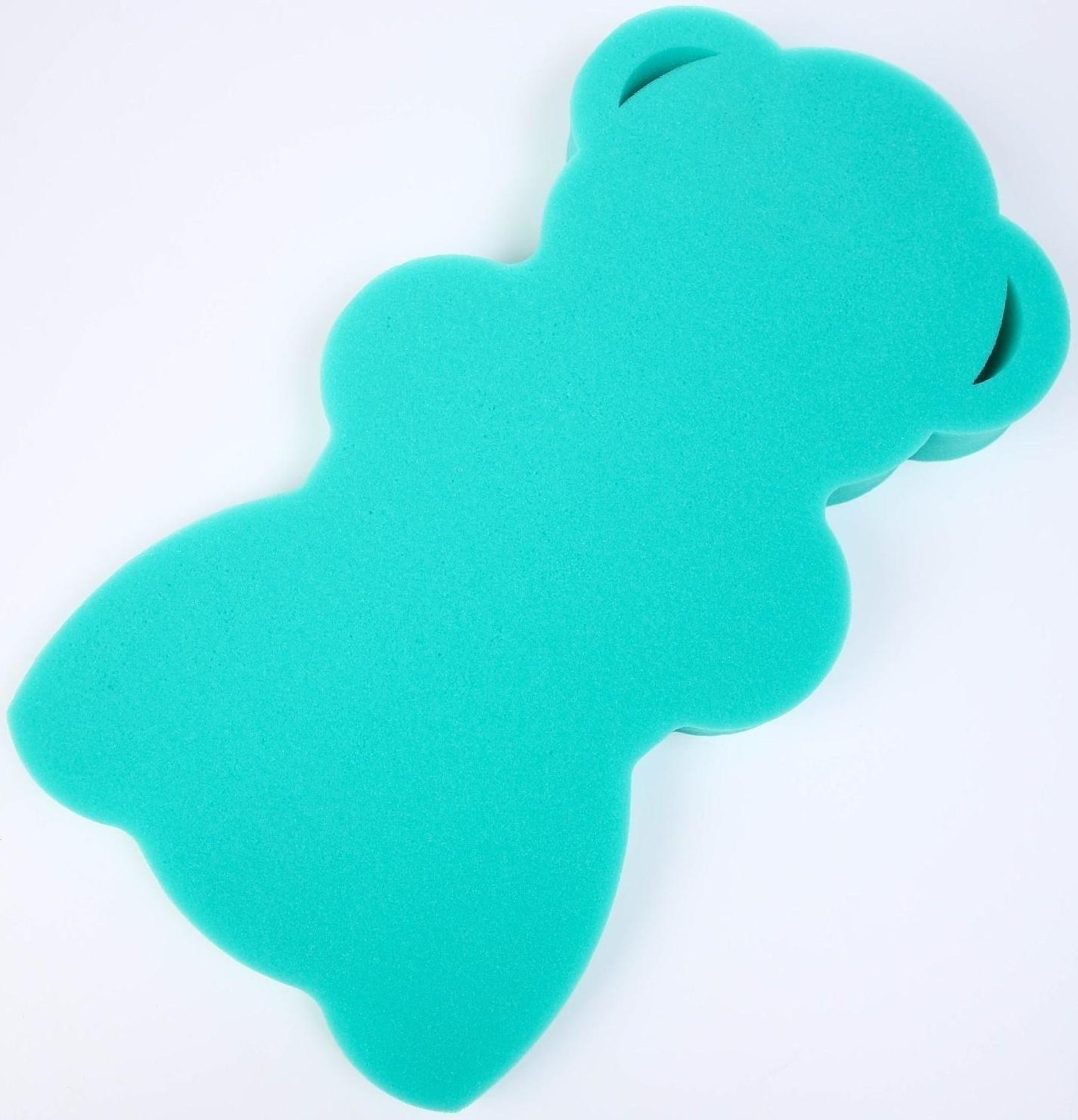 Подкладка для купания макси «Мишка», цвет зеленый, 55х30х6см