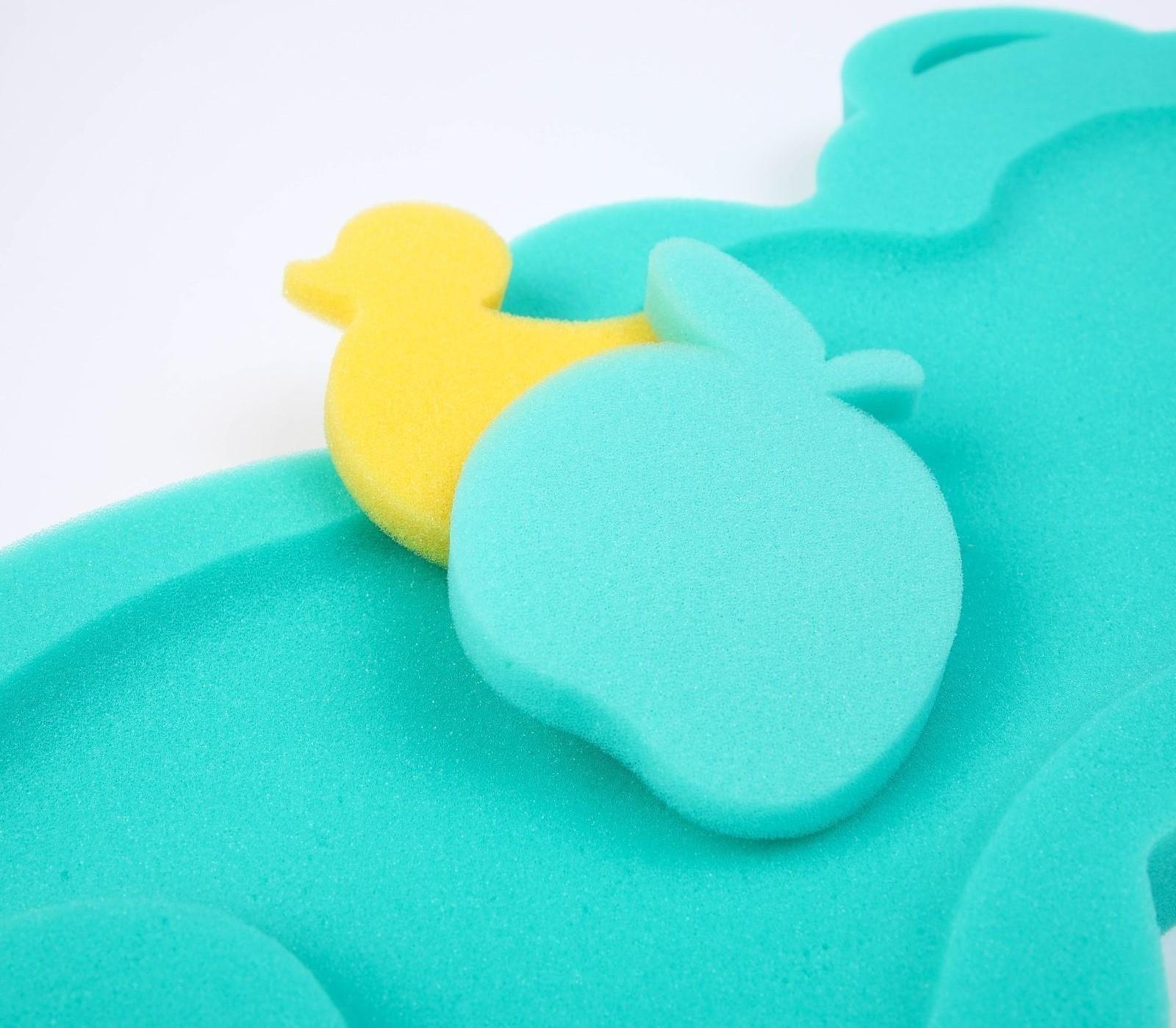 Подкладка для купания макси «Мишка», цвет зеленый, 55х30х6см