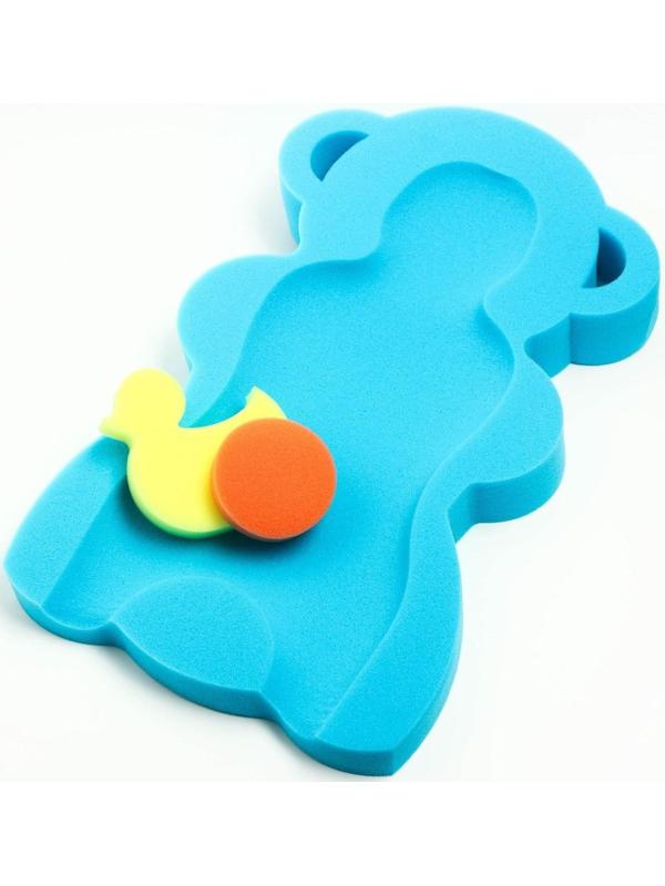 Подкладка для купания макси «Мишка», цвет зеленый, 55х30х6см