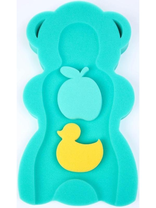 Подкладка для купания макси «Мишка», цвет зеленый, 55х30х6см