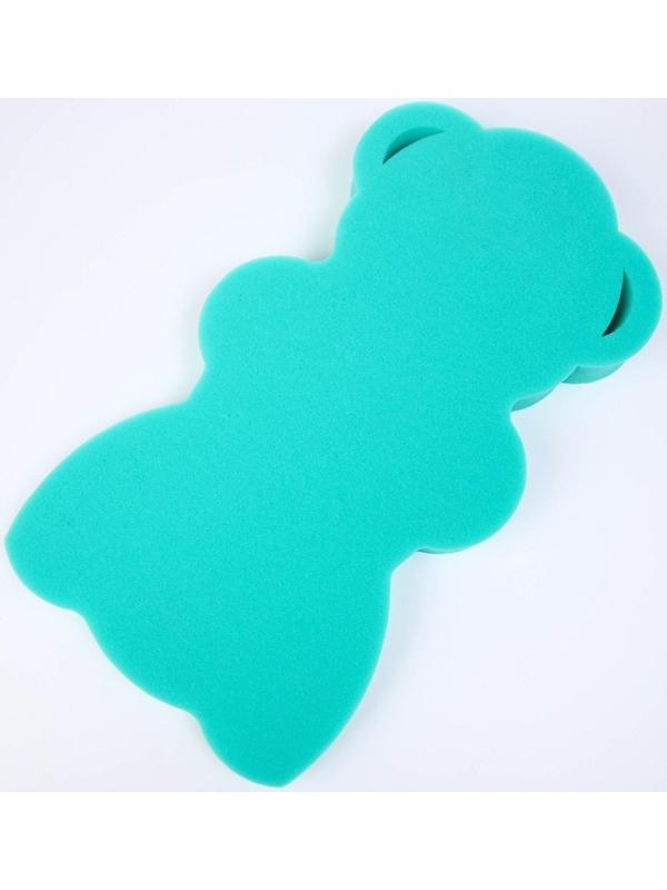 Подкладка для купания макси «Мишка», цвет зеленый, 55х30х6см