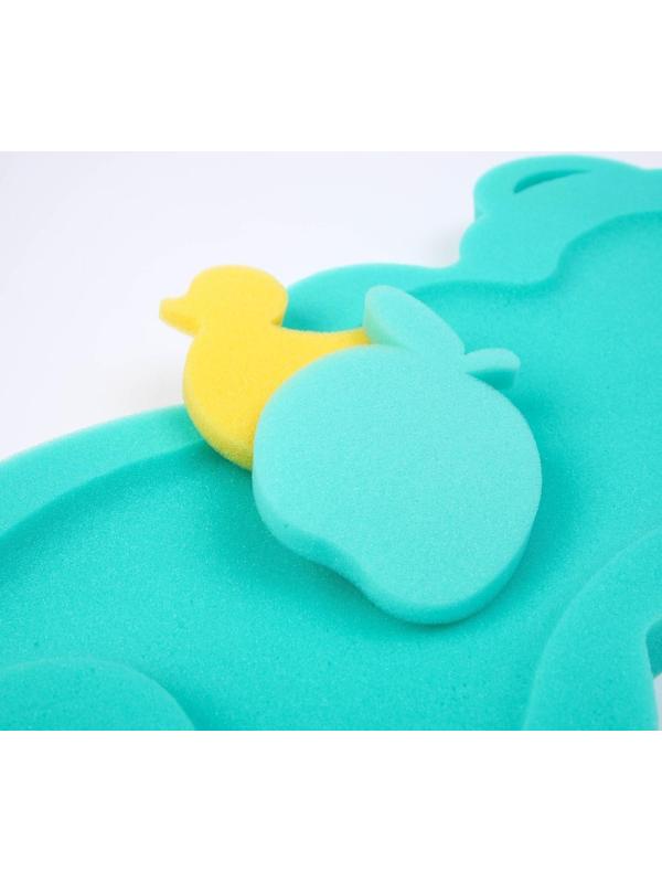 Подкладка для купания макси «Мишка», цвет зеленый, 55х30х6см