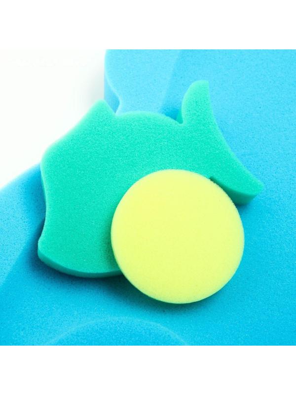 Подкладка для купания макси «Мишка», цвет зеленый, 55х30х6см