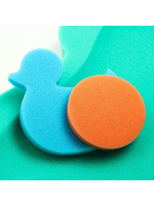 Подкладка для купания макси «Мишка», цвет зеленый, 55х30х6см