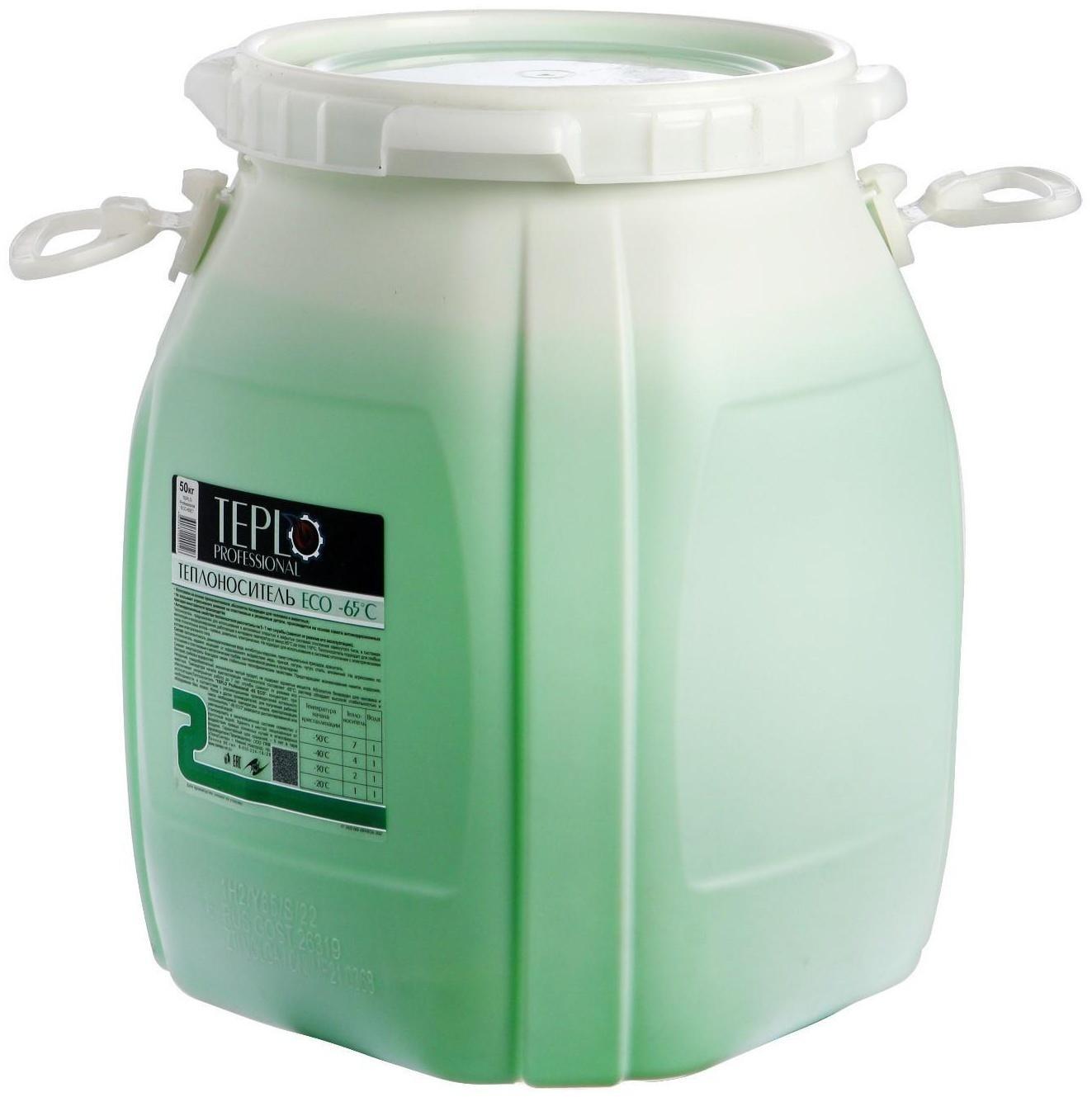 Теплоноситель TEPLO Professional ECO - 65, основа пропиленгликоль, концентрат, 50 кг