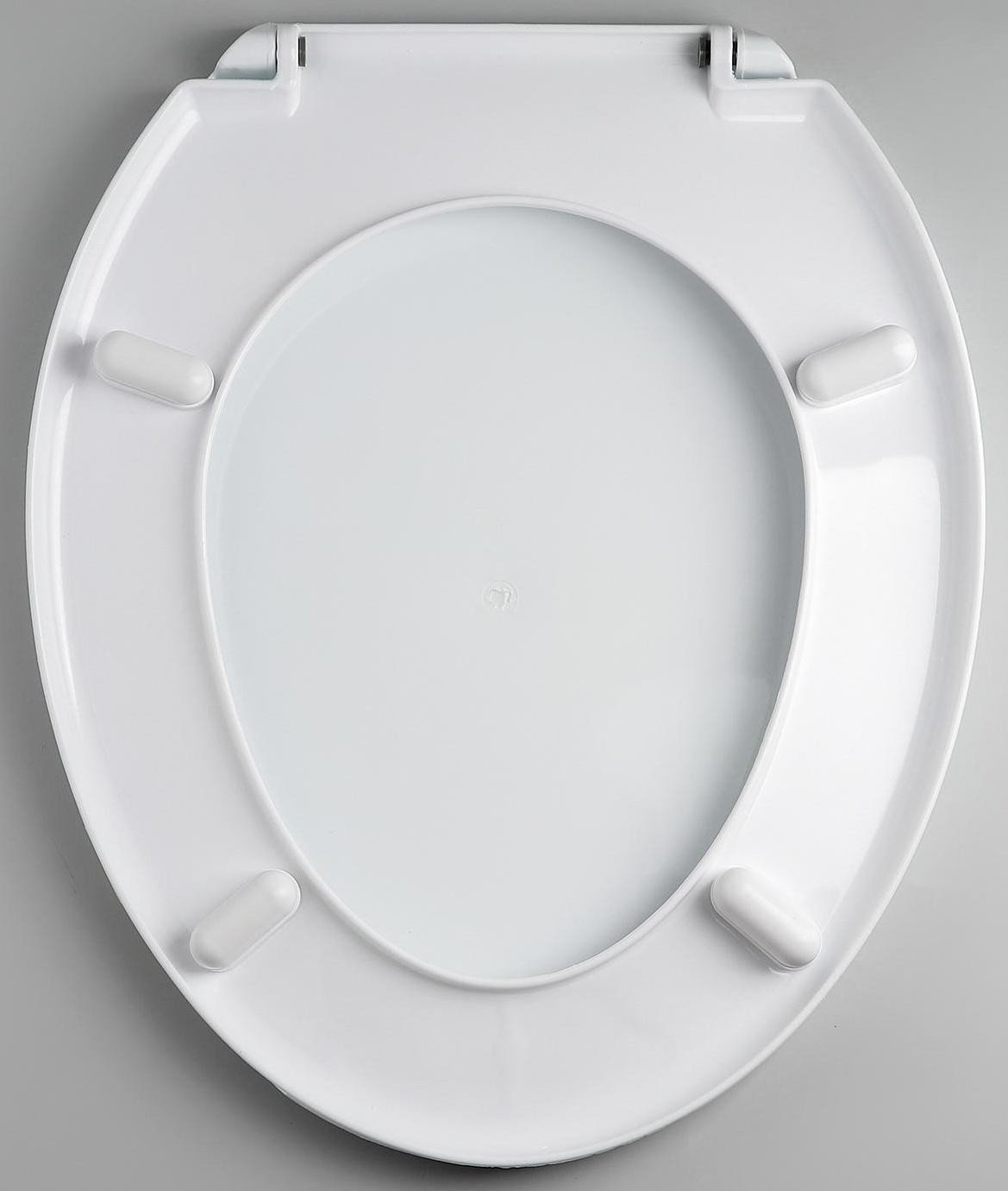 Сиденье для унитаза с крышкой «Декор. Белый мрамор», цвет белый