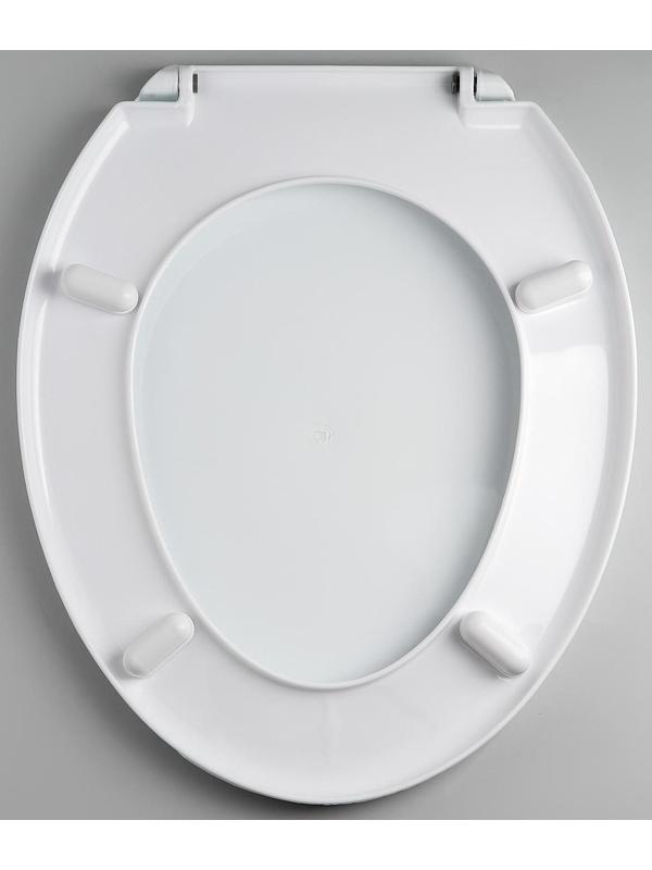 Сиденье для унитаза с крышкой «Декор. Белый мрамор», цвет белый