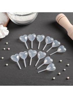 Набор пипеток для соуса «Сердце», 12 шт, 2,7×1,5×5 см