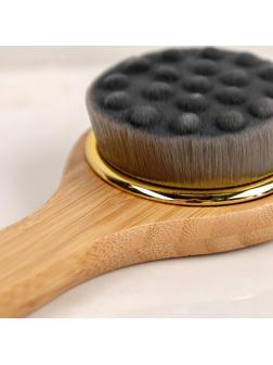 Щётка массажная для тела, с ручкой, искусственная щетина