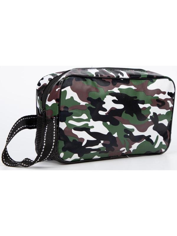 Косметичка на молнии, цвет зелёный