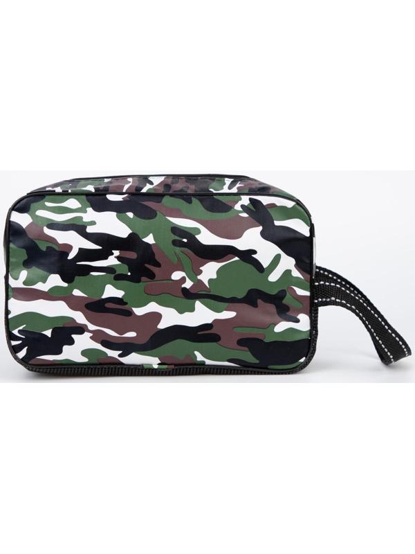 Косметичка на молнии, цвет зелёный