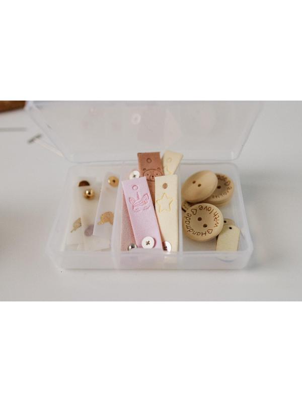 Набор нашивок из дерева «Hand made with love», 2,5 × 2,5 см, 10 шт