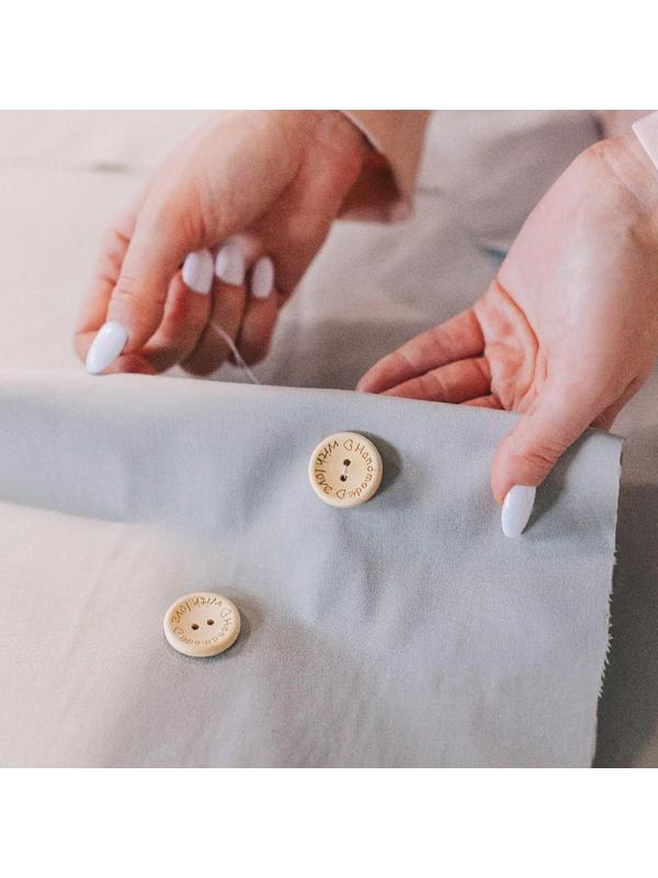 Набор нашивок из дерева «Hand made with love», 2,5 × 2,5 см, 10 шт