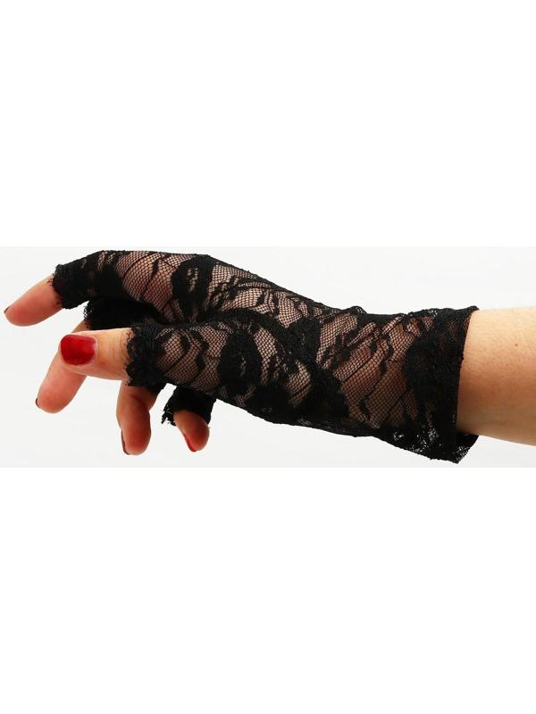 Карнавальные перчатки «Леди», для взрослых, цвет чёрный