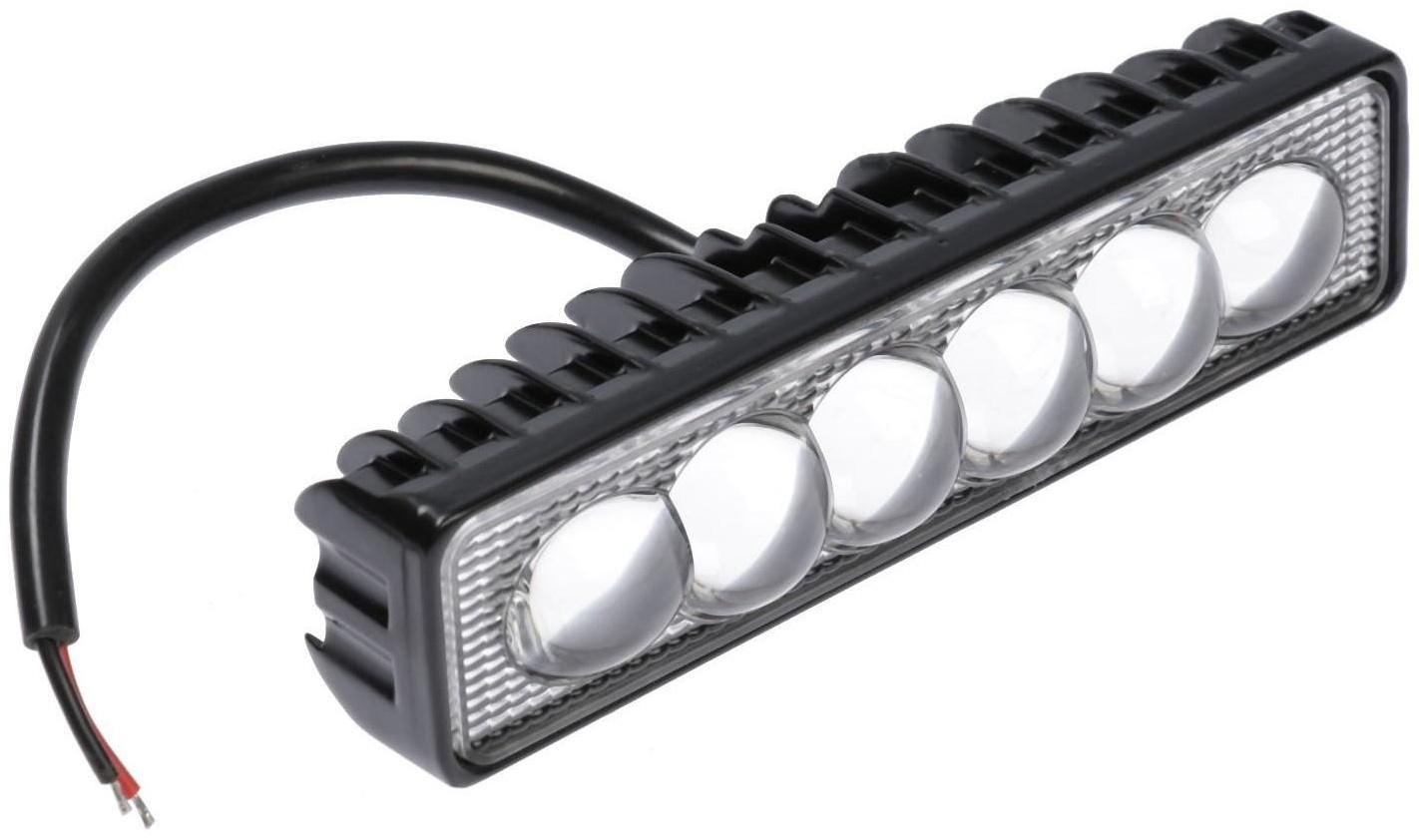 Противотуманная фара, 12 В, 6 LED, IP67, 18 Вт, направленный линзованный свет