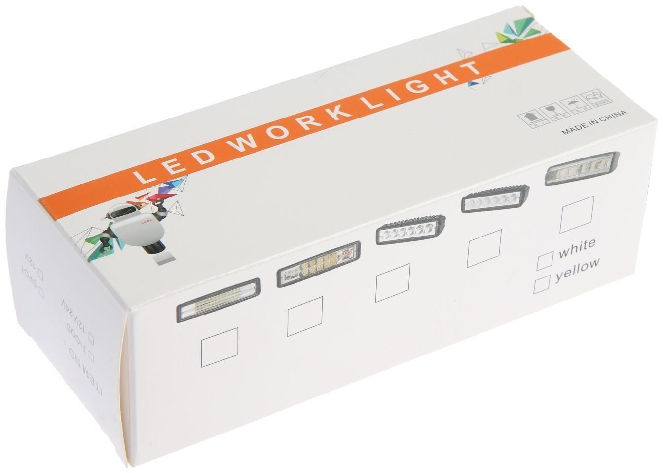 Противотуманная фара, 12 В, 6 LED, IP67, 18 Вт, направленный линзованный свет