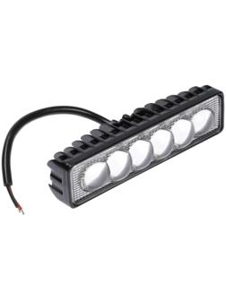 Противотуманная фара, 12 В, 6 LED, IP67, 18 Вт, направленный линзованный свет
