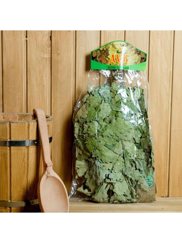 Набор веник ЭКСТРА из кавказского дуба с чайным напитком 