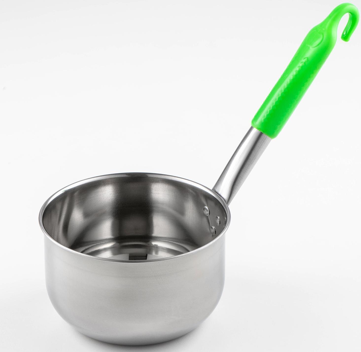Ковш из нержавеющей стали, 1 л, пластиковая ручка, цвет ручки МИКС