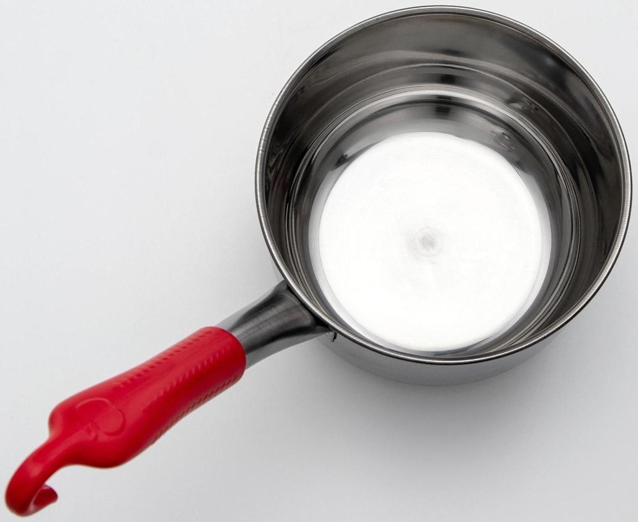 Ковш из нержавеющей стали, 1 л, пластиковая ручка, цвет ручки МИКС