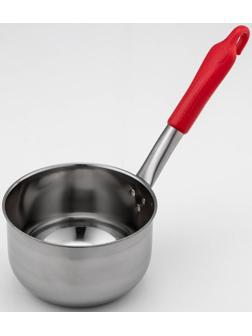 Ковш из нержавеющей стали, 1 л, пластиковая ручка, цвет ручки МИКС