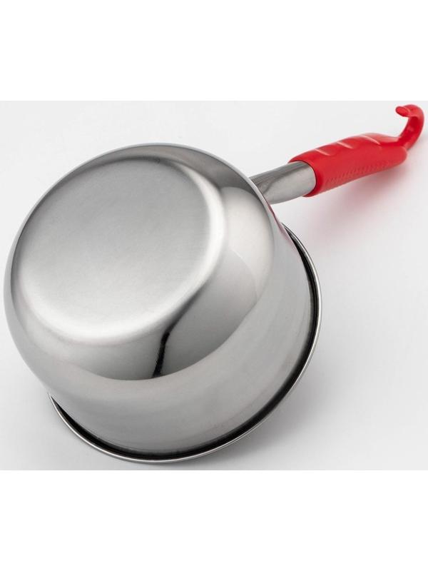 Ковш из нержавеющей стали, 1 л, пластиковая ручка, цвет ручки МИКС