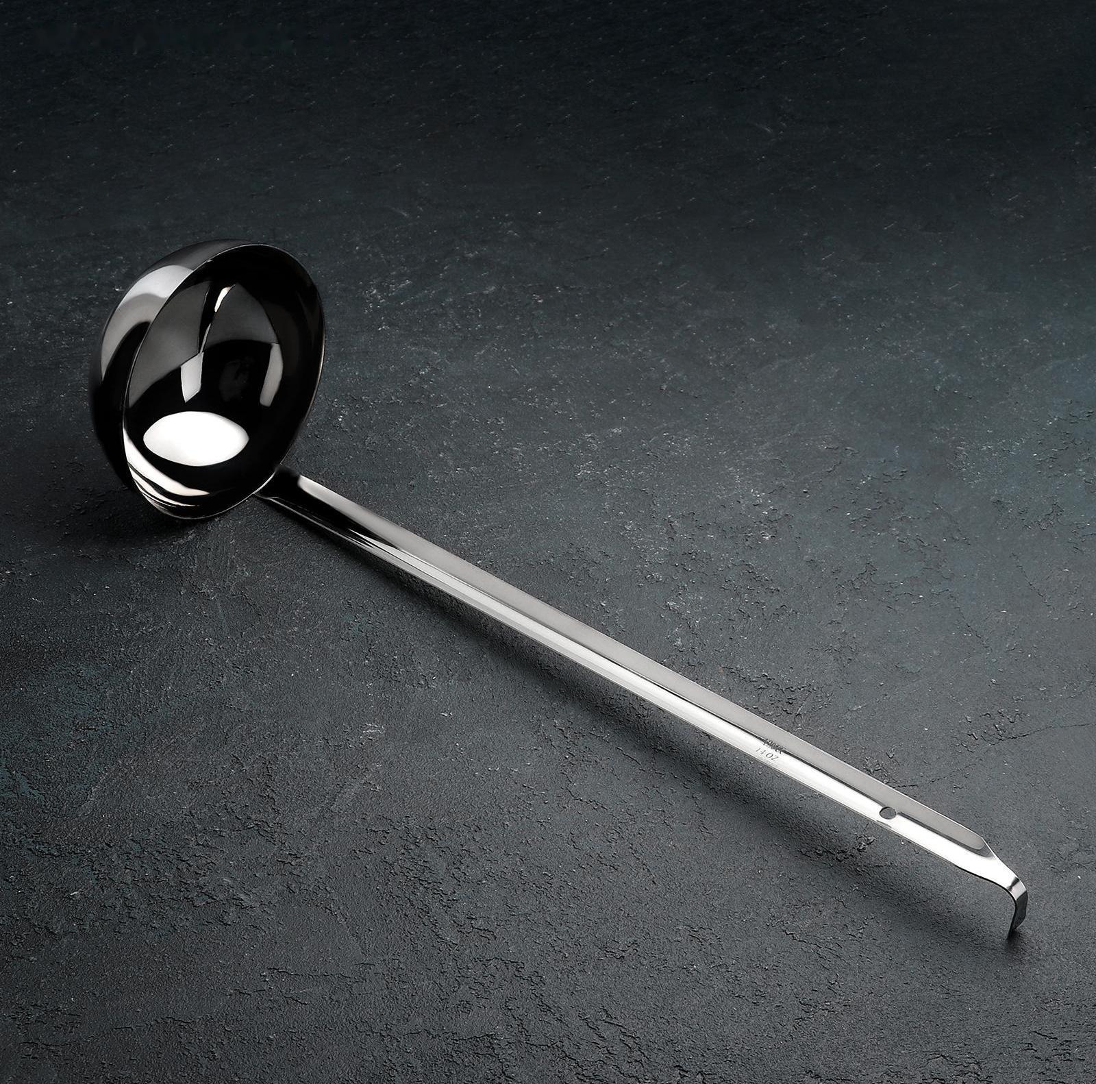 Половник из нержавеющей стали, 380 мл, 45×11,5 см, цвет серебряный