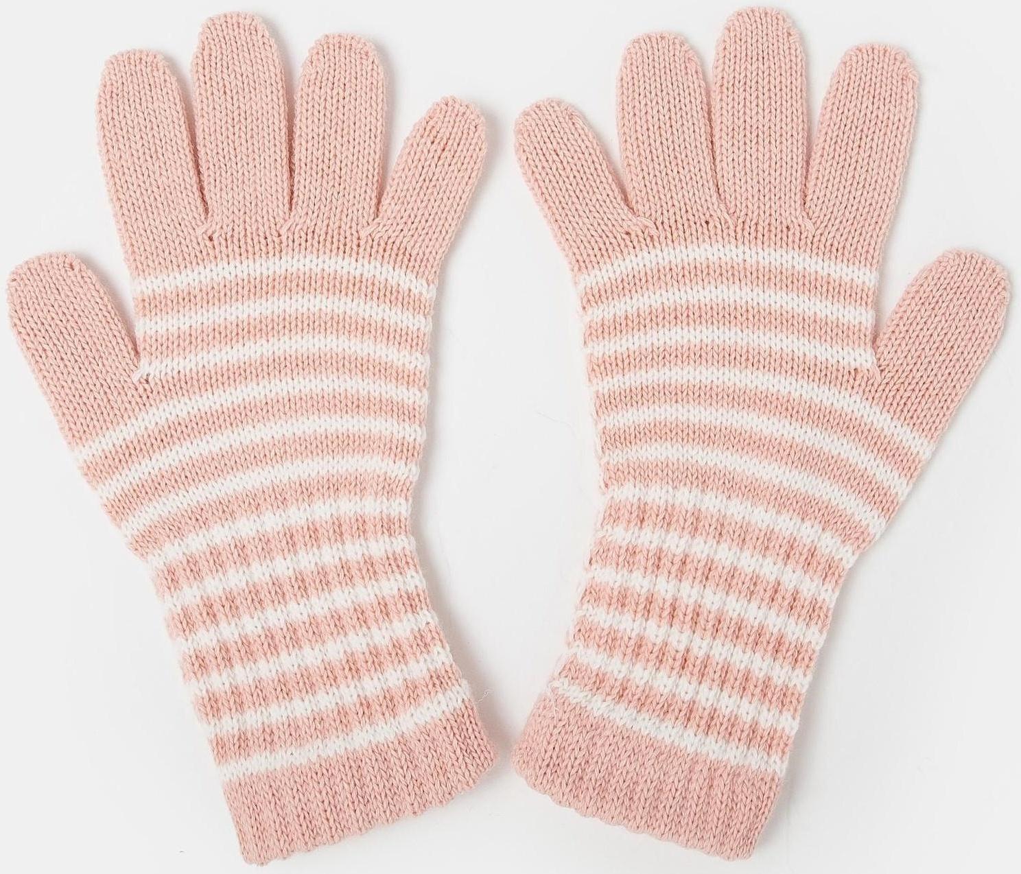 Перчатки для девочки удлинённые, розовый, размер 14
