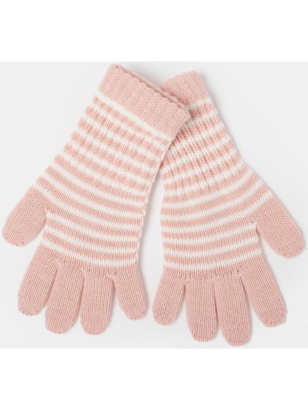 Перчатки для девочки удлинённые, розовый, размер 16