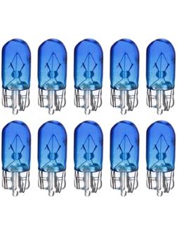 Галогенная лампа Cartage BLUE T10 W5W, 12 В, 5 Вт, набор 10 шт