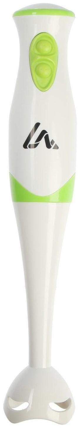 Блендер Luazon LBR-25, погружной, 300 Вт, 2 скорости, бело-зеленый