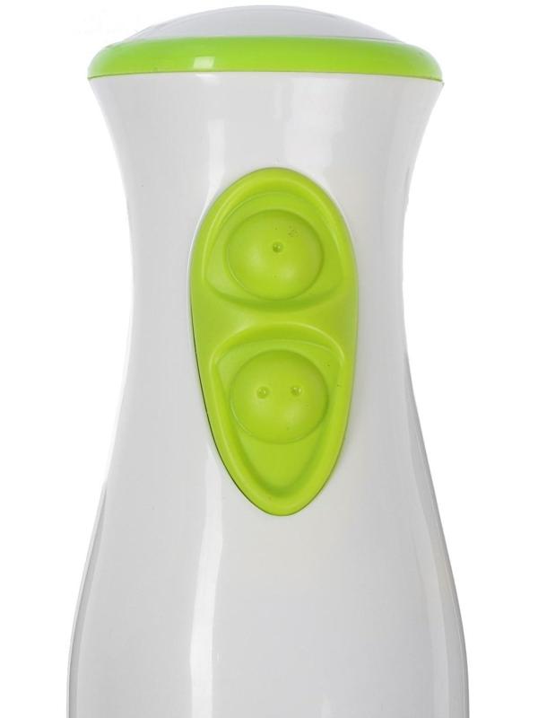 Блендер Luazon LBR-26, погружной, 300 Вт, 0.6 л, 2 скорости, бело-зеленый