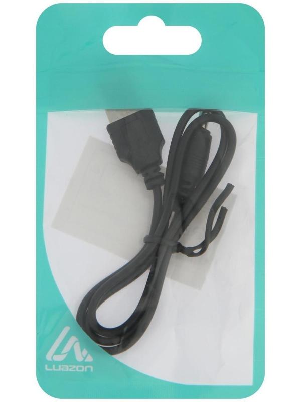 Кабель универсальный LuazON, разъем 3.5 - USB, 0.5 м, чёрный