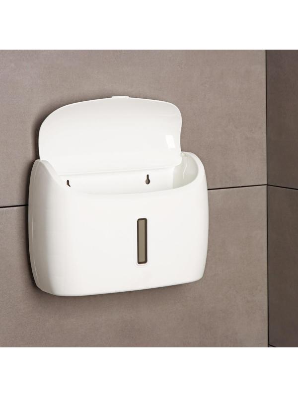 Диспенсер для бумажных полотенец в листах, пластик, цвет белый