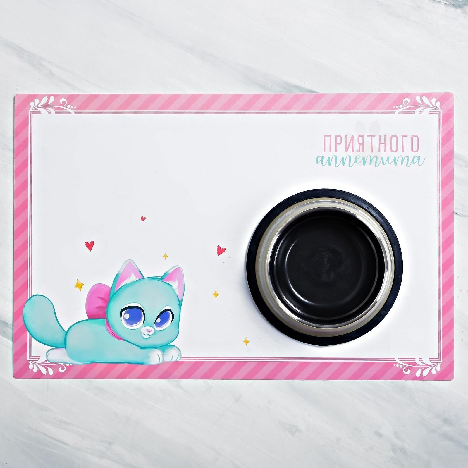 Коврик под миску «Приятного аппетита» 43х28 см