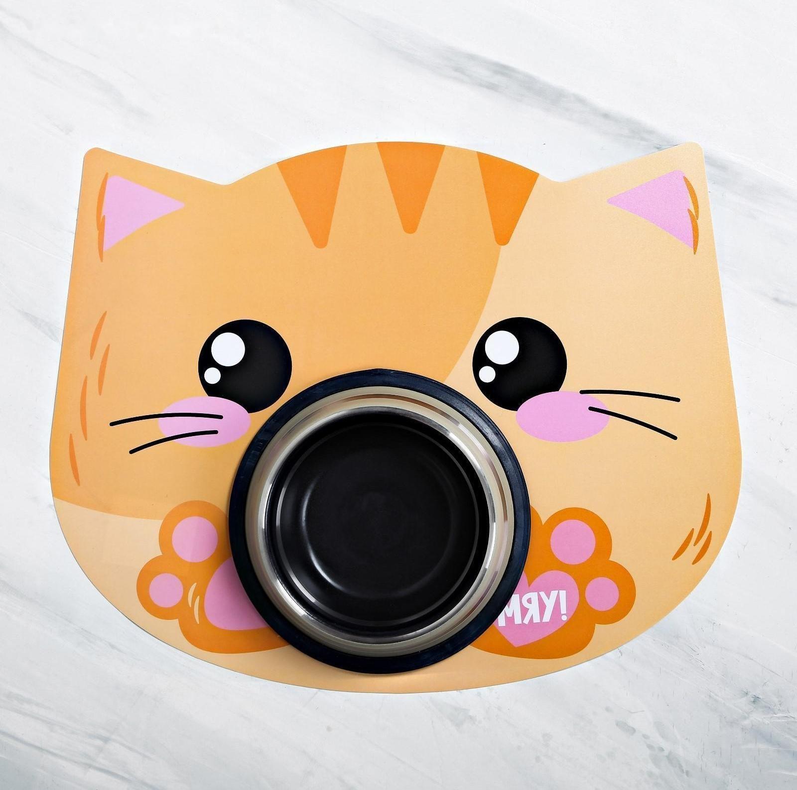 Коврик под миску «Мяу!» 35х28 см