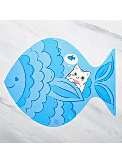 Коврик под миску «Хочу рыбку!» 35х28 см