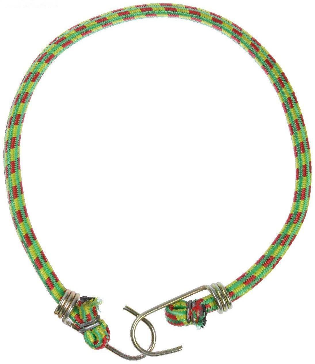 Резинка крепления TORSO 60 см, d 10 мм, металлические крючки, микс