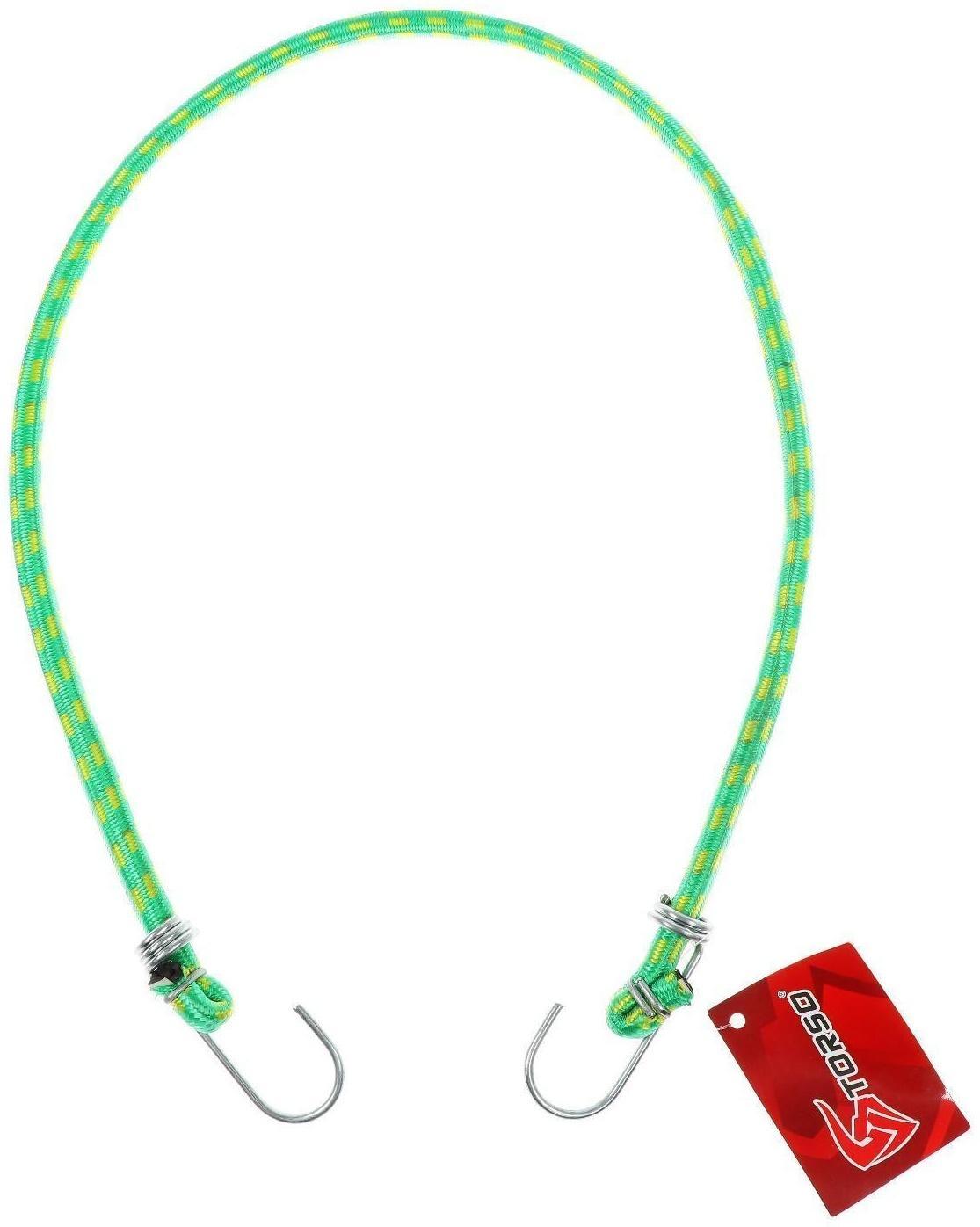 Резинка крепления TORSO 80 см, d 10 мм, металлические крючки, микс