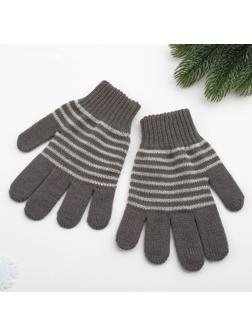 Перчатки женские, цвет тёмно-серый, размер 18