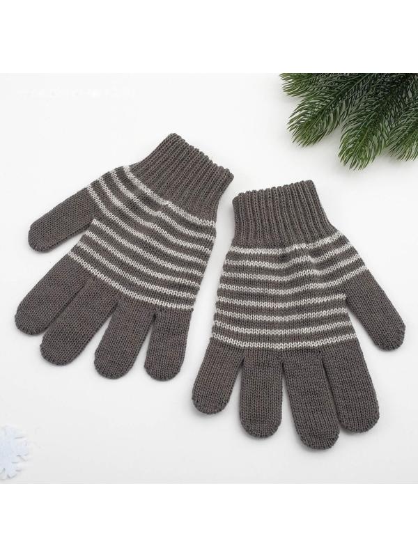 Перчатки женские, цвет тёмно-серый, размер 18