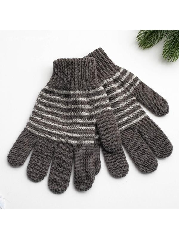 Перчатки женские, цвет тёмно-серый, размер 18