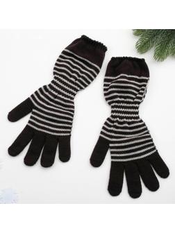 Перчатки женские, цвет чёрный, размер 18