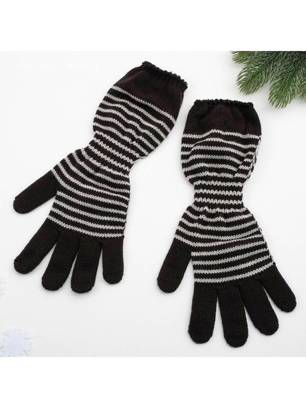 Перчатки женские, цвет чёрный, размер 18